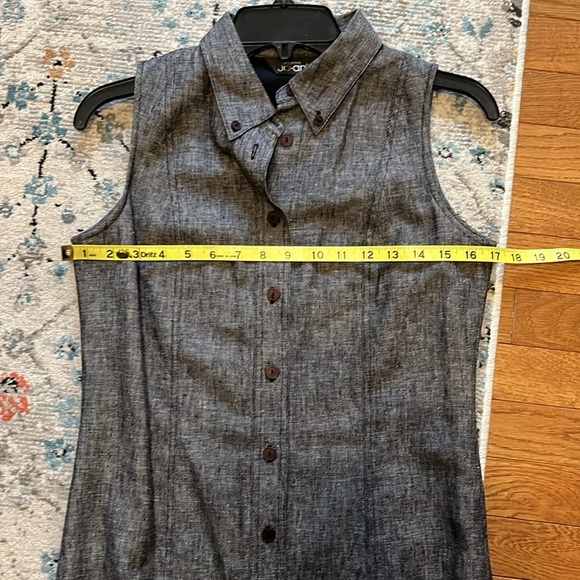 NWT Beautiful Hemp Brown Sleeveless Shirtdress - Picture 6 of 16